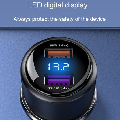 Vehicle Mini Fast Charging Charger Car One To Two Cigarette Lighter, 88W