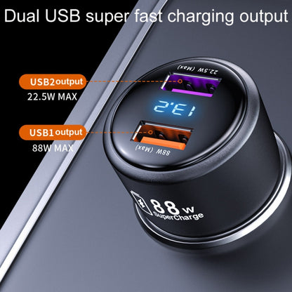 Vehicle Mini Fast Charging Charger Car One To Two Cigarette Lighter, 88W