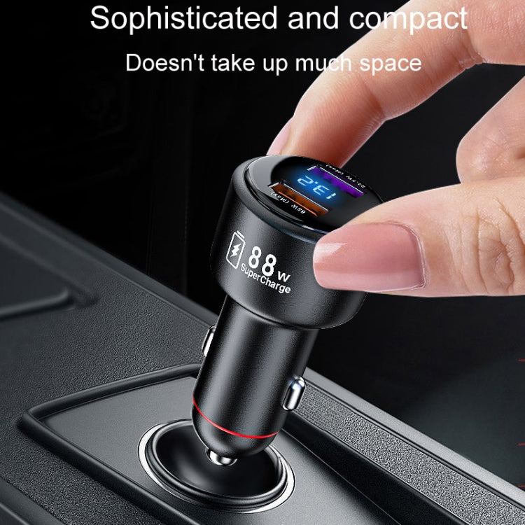 Vehicle Mini Fast Charging Charger Car One To Two Cigarette Lighter, 88W