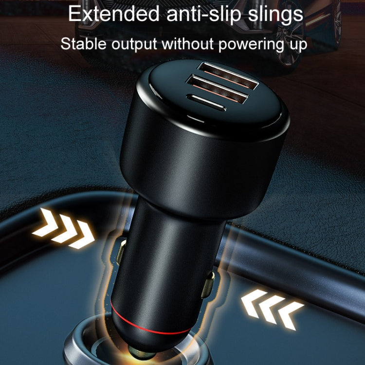 Vehicle Mini Fast Charging Charger Car One To Three Cigarette Lighter, 300W