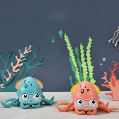 Children Electrical Sensor Octopus Toy Automatic Obstacle Avoidance Sound Light Crawling Quirky Toy