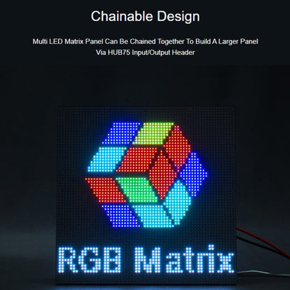 Waveshare RGB Full-color LED Matrix Panel, 5mm Pitch, 64x32 Pixels, Adjustable Brightness, 25848
