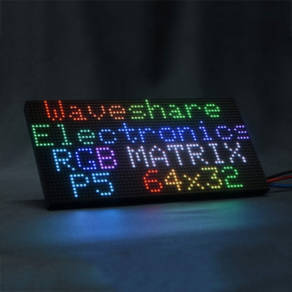 Waveshare RGB Full-color LED Matrix Panel, 5mm Pitch, 64x32 Pixels, Adjustable Brightness, 25848