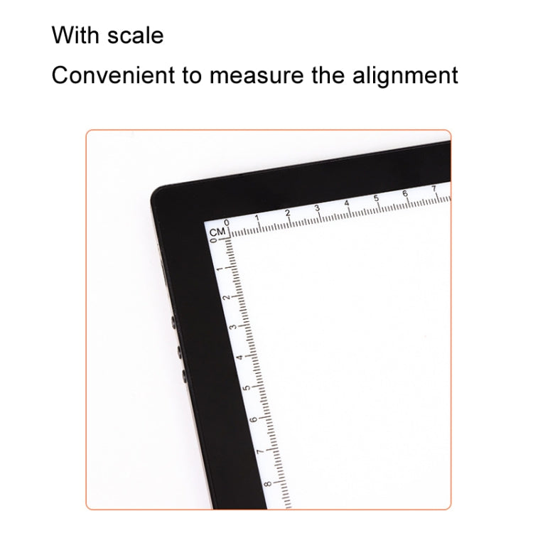 A3-D28B LED Smart Charging Copy Desk Line Drawing Hand Drawing Transparency Copy Platform, With 1m Type-C Line, With 1m Type-C Line+Removable Clip