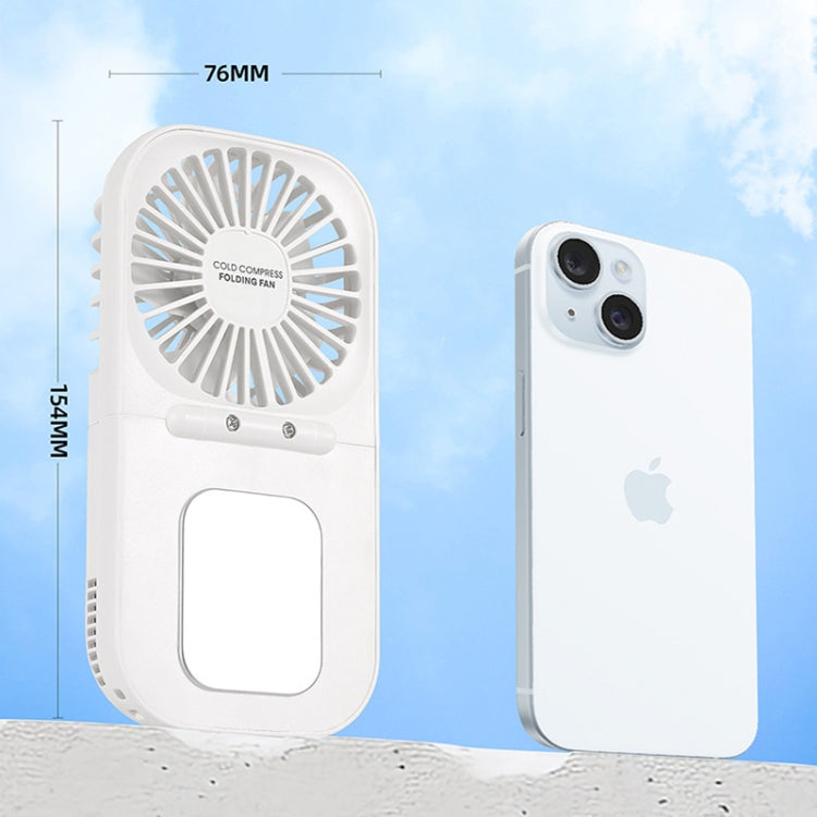 USB Charging Folding Outdoor Handheld Mini Cold Compress Fan Desktop Cooling Fan