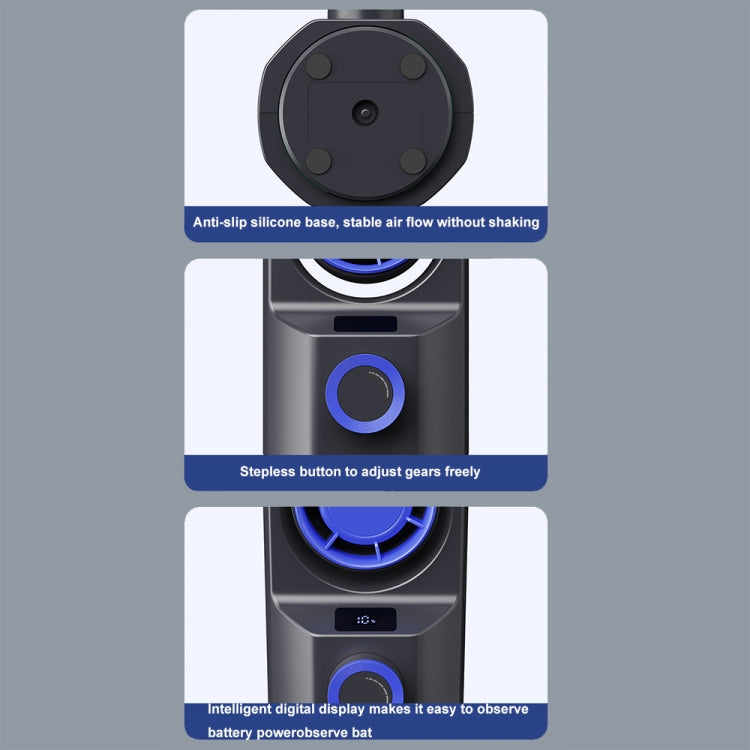 Intelligent Digital Display 100-Speed Stepless Speed Desktop Shaking Head Tower Fan