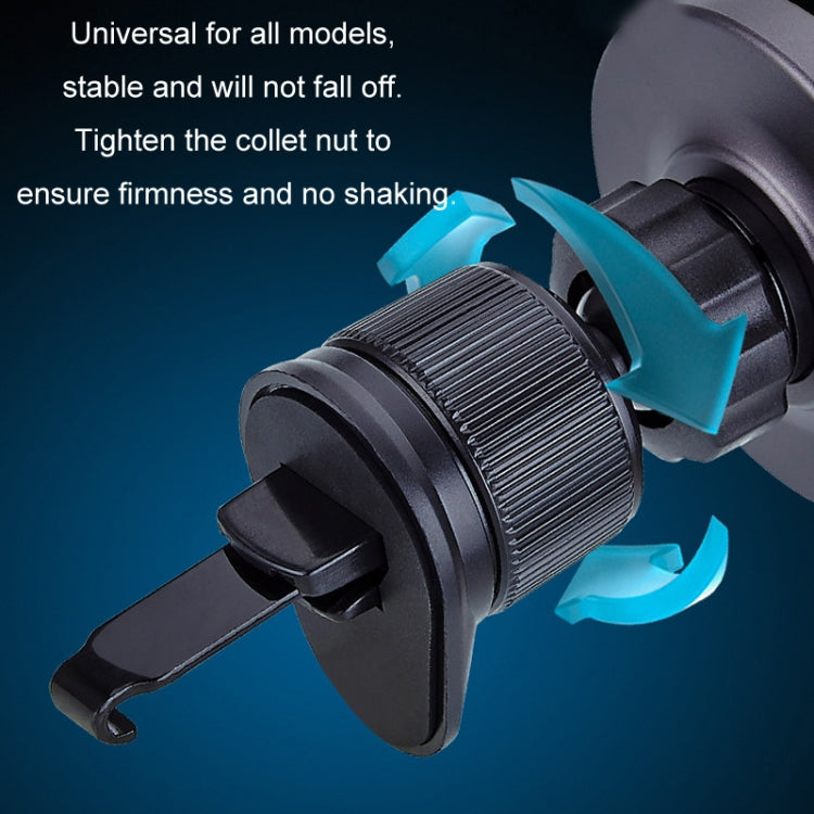 Magsafe 15W Magnetic Colorful Light Wireless Charging Mobile Phone Holder, A9 Air Outlet Dark Gray, A9 Adhesive Dark Gray