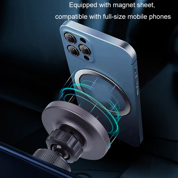 Magsafe 15W Magnetic Colorful Light Wireless Charging Mobile Phone Holder, A9 Air Outlet Dark Gray, A9 Adhesive Dark Gray