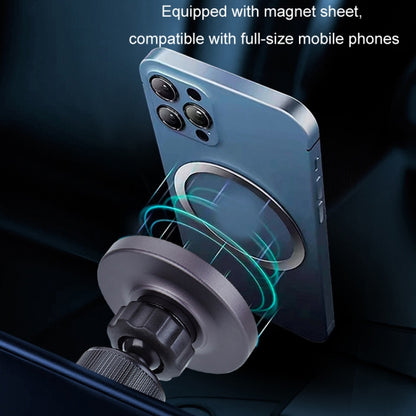 Magsafe 15W Magnetic Colorful Light Wireless Charging Mobile Phone Holder, A9 Air Outlet Dark Gray, A9 Adhesive Dark Gray