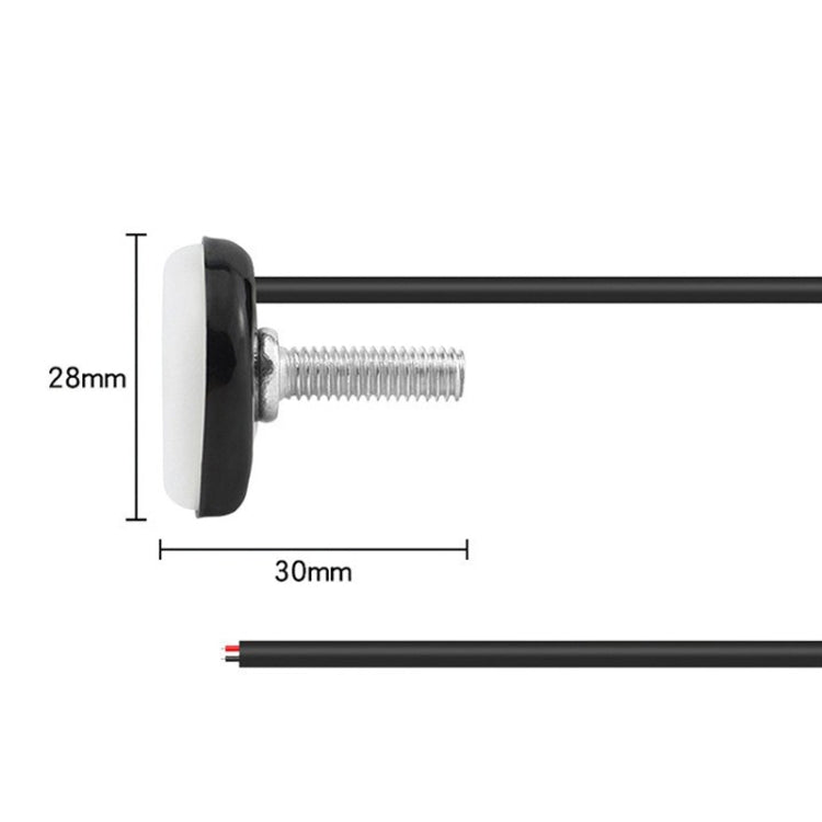 2pcs 23mm Motorcycle Eagle Eye Light Reverse Rearview Mirror Spotlight