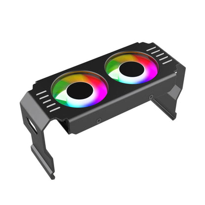 Desktop ARGB Memory Cooler PWM Temperature Control Dual Fan, For DDR / DDR2 / DDR3 / DDR4 / DDR5