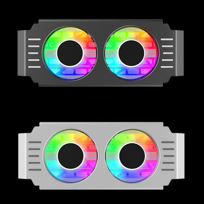 Desktop ARGB Memory Cooler PWM Temperature Control Dual Fan, For DDR / DDR2 / DDR3 / DDR4 / DDR5