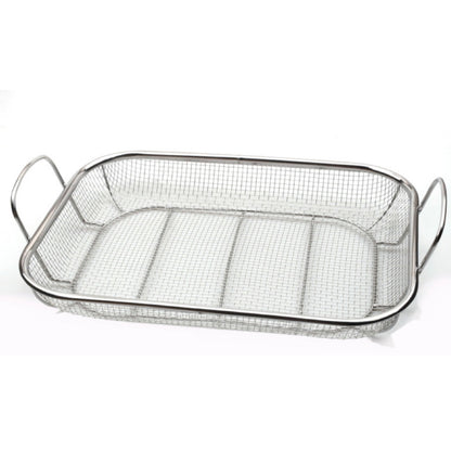Stainless Steel Square BBQ Basket Heightened Handle Anti-scalding Grill Basket, 42.5x28x10.5