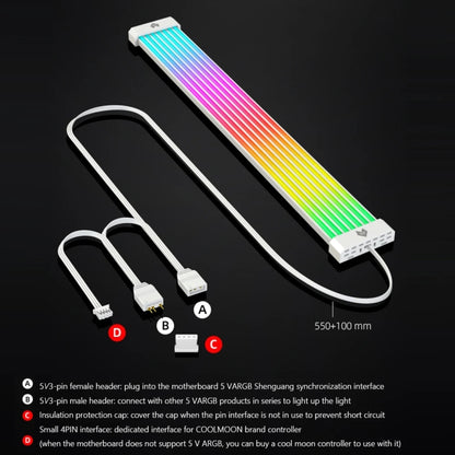 AOSOR AL300 Computer Glow Line ARGB Neon Cable Motherboard Chassis Light Strip Light Board Decoration, AL300