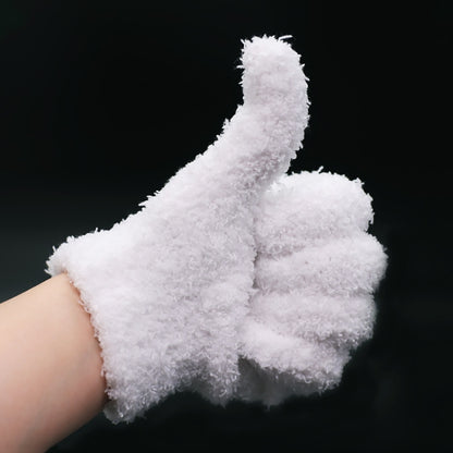 Thickened Hanging Porcelain Pulp Tray Walnut Coral Velvet Gloves, White Regular, White Thickened, Gray Regular, Gray Thickened