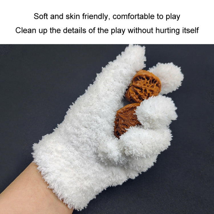 Thickened Hanging Porcelain Pulp Tray Walnut Coral Velvet Gloves, White Regular, White Thickened, Gray Regular, Gray Thickened