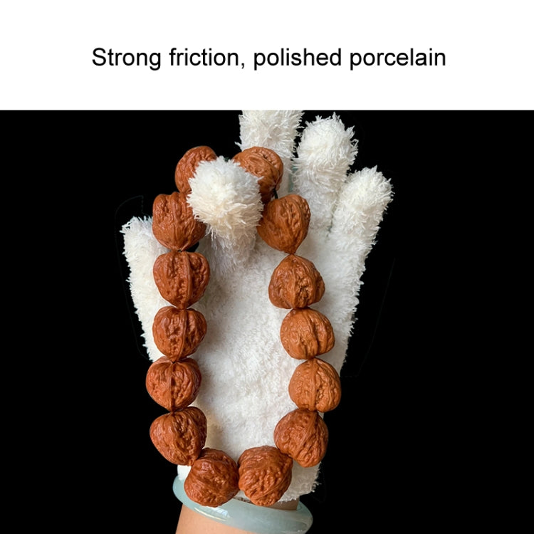 Thickened Hanging Porcelain Pulp Tray Walnut Coral Velvet Gloves, White Regular, White Thickened, Gray Regular, Gray Thickened