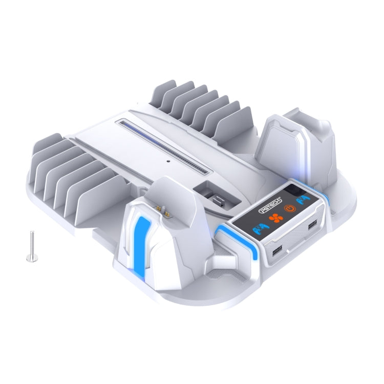 For Sony PS5 Slim PGTECH GP-521 Handle Charging Base Host Cooling Rack With Disc Rack, GP-521 White, GP-521 Black