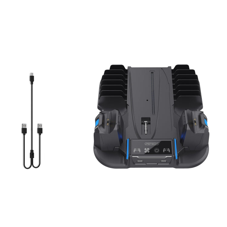 For Sony PS5 Slim PGTECH GP-521 Handle Charging Base Host Cooling Rack With Disc Rack, GP-521 Black, GP-521 White