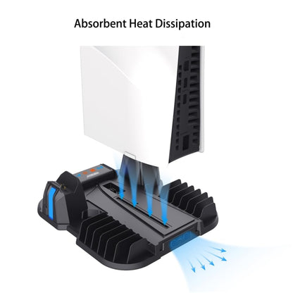 For Sony PS5 Slim PGTECH GP-521 Handle Charging Base Host Cooling Rack With Disc Rack, GP-521 Black, GP-521 White
