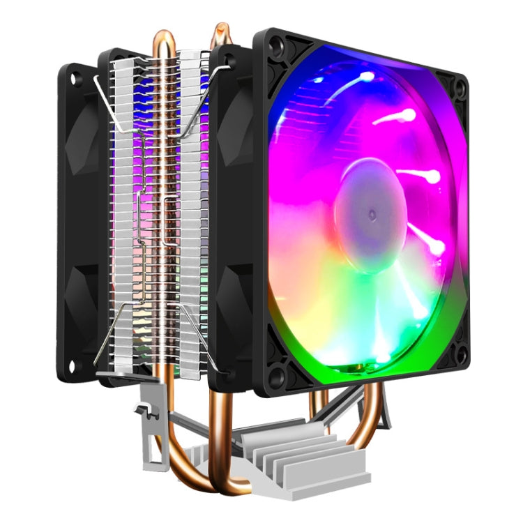 COOLMOON Frost Double Copper Tube CPU Fan Desktop PC Illuminated Silent AMD Air-Cooled Cooler, P2 Magic Moon Edition Single Fan, P22 Magic Moon Edition Double Fan, P2 Streamline Edition Single Fan, P22 Streamline Edition Double Fan