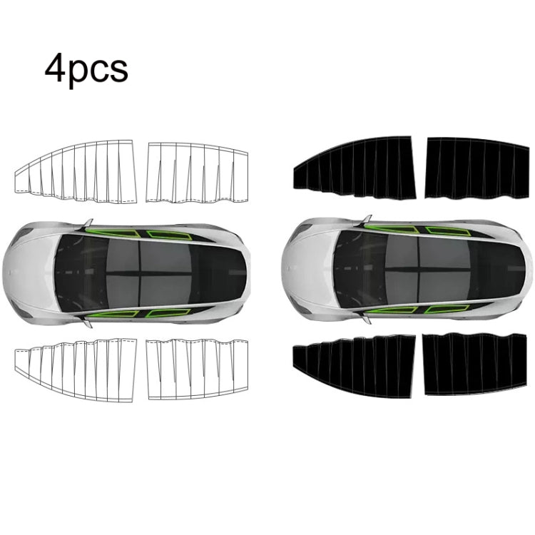 Car Side Window Privacy Sun Protection Curtain, For Tesla Model Y 4pcs White, For Tesla Model Y 4pcs Black, For Tesla Model 3 4pcs White, For Tesla Model 3 4pcs Black
