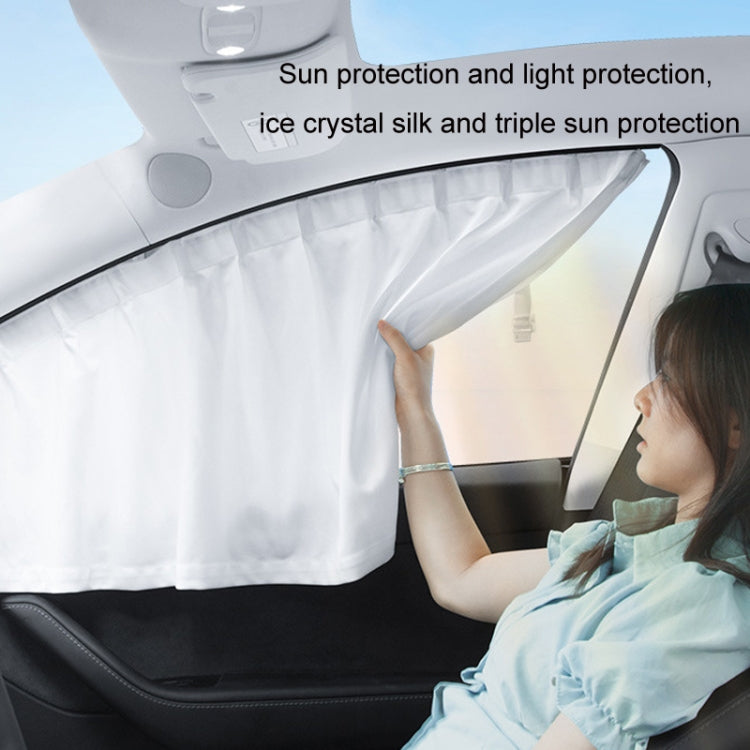 Car Side Window Privacy Sun Protection Curtain, For Tesla Model Y 4pcs White, For Tesla Model Y 4pcs Black, For Tesla Model 3 4pcs White, For Tesla Model 3 4pcs Black
