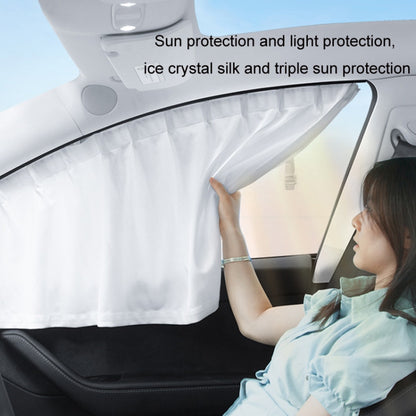 Car Side Window Privacy Sun Protection Curtain, For Tesla Model Y 4pcs White, For Tesla Model Y 4pcs Black, For Tesla Model 3 4pcs White, For Tesla Model 3 4pcs Black