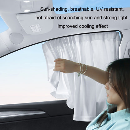 Car Side Window Privacy Sun Protection Curtain, For Tesla Model Y 4pcs White, For Tesla Model Y 4pcs Black, For Tesla Model 3 4pcs White, For Tesla Model 3 4pcs Black