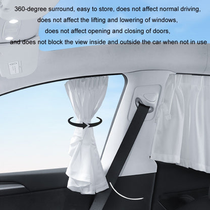 Car Side Window Privacy Sun Protection Curtain, For Tesla Model Y 4pcs White, For Tesla Model Y 4pcs Black, For Tesla Model 3 4pcs White, For Tesla Model 3 4pcs Black
