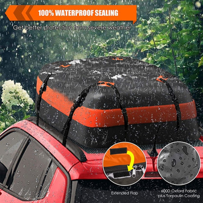 15 Cubic Feet Waterproof Car Roof Storage Luggage Bag, 15 Inch