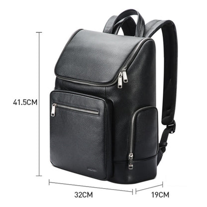 Bopai 61-122431 Large-capacity First-layer Cowhide Business Waterproof Laptop Backpack, 61-122431