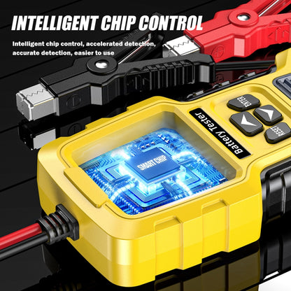 FOXSUR 12V/24V Automotive Lead-acid Battery Internal Resistance Rapid Analyzer, Yellow