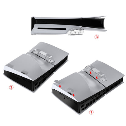 For Sony PS5 Slim DOBE TP5-3582 Game Console Horizontal Storage Holder, Black, Transparent