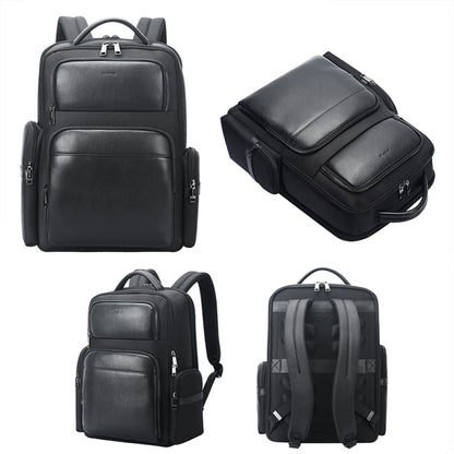 Bopai 61-125031 Large-capacity First-layer Cowhide Business Laptop Backpack With USB+Type-C Port, 61-125031