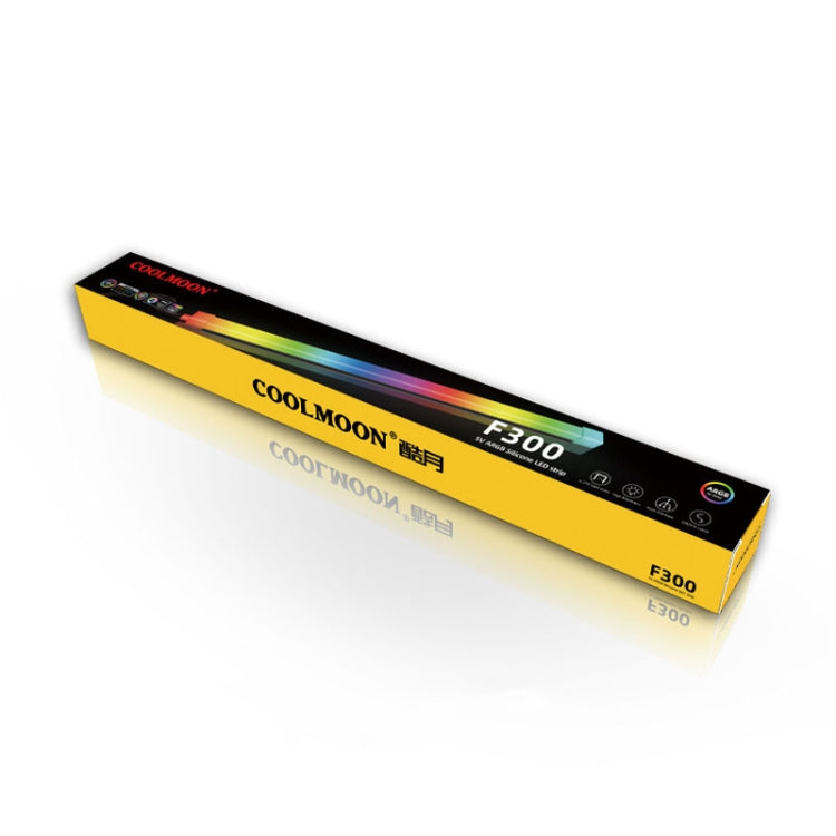 Panoramic Glow ARGB Light Bar Desktop Computer Case Interior Decorative Ambient Light, F300 Square