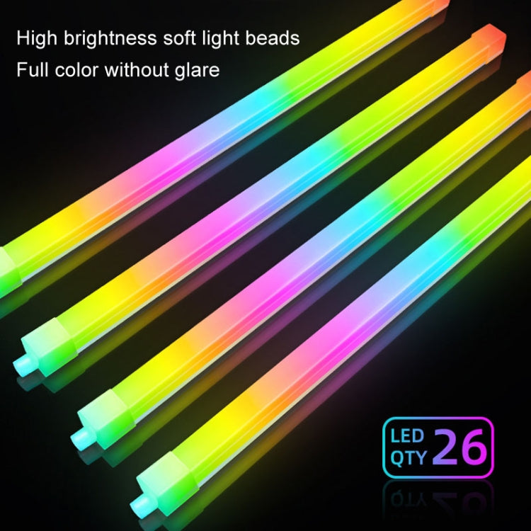 Panoramic Glow ARGB Light Bar Desktop Computer Case Interior Decorative Ambient Light, F300 Square