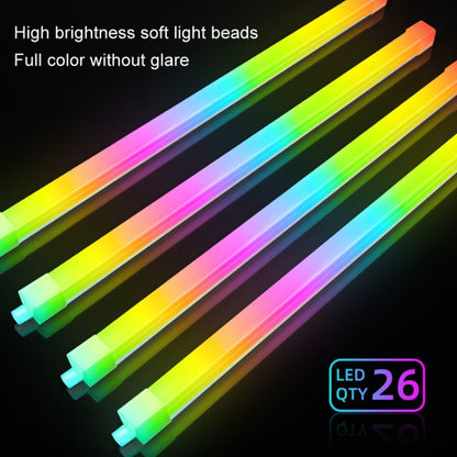 Panoramic Glow ARGB Light Bar Desktop Computer Case Interior Decorative Ambient Light, F300 Square