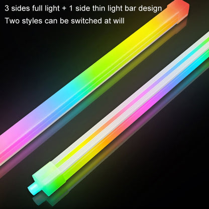Panoramic Glow ARGB Light Bar Desktop Computer Case Interior Decorative Ambient Light, F300 Square