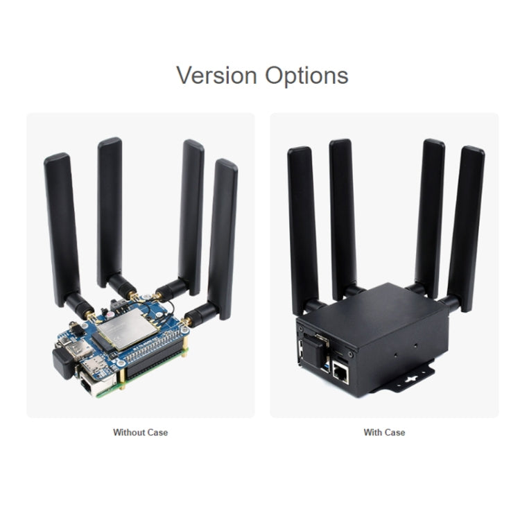 Waveshare SIM8262E-M2 5G HAT For Raspberry Pi, Quad Antennas 5G NSA, 5G/4G/3G Compatible
