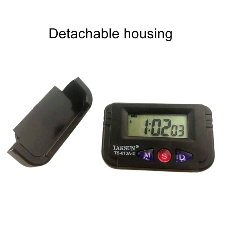 TAKSUN TS-613A-2 LED Display Electronic Car Clock Double-sided Glue Car Clock, TAKSUN TS-613A-2