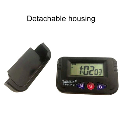 TAKSUN TS-613A-2 LED Display Electronic Car Clock Double-sided Glue Car Clock, TAKSUN TS-613A-2