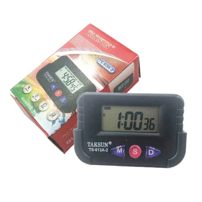 TAKSUN TS-613A-2 LED Display Electronic Car Clock Double-sided Glue Car Clock, TAKSUN TS-613A-2
