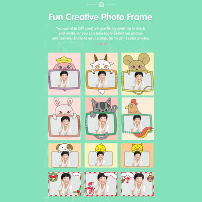 A19B 2.0-Inch 720P HD Reversible Camera Cartoon Children Mini Digital Printing Camera