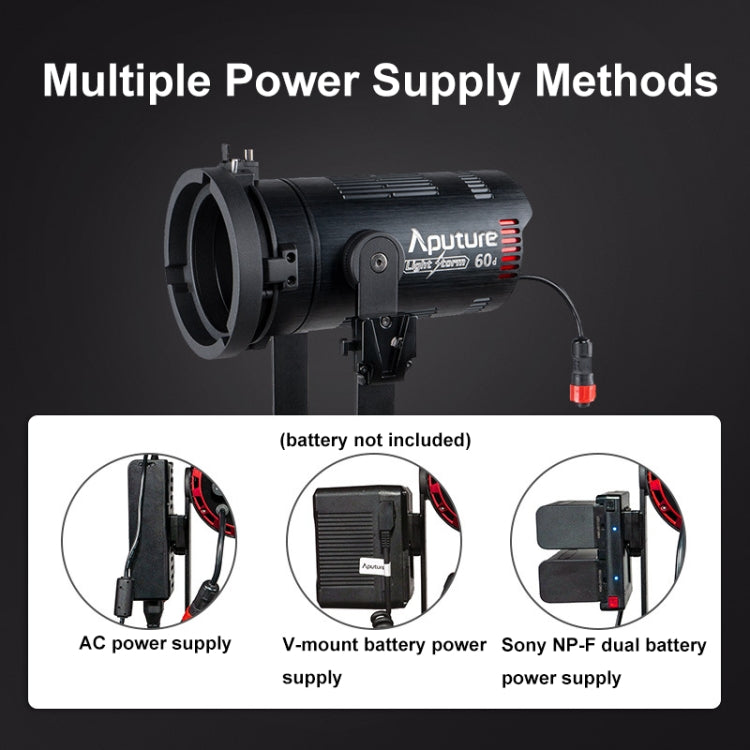 Aputure Adjustable Focus LED Photography Light Indoor Interview Video Live Fill Light, LS 60d, LS 60x