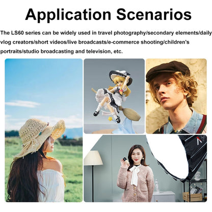 Aputure Adjustable Focus LED Photography Light Indoor Interview Video Live Fill Light, LS 60d, LS 60x