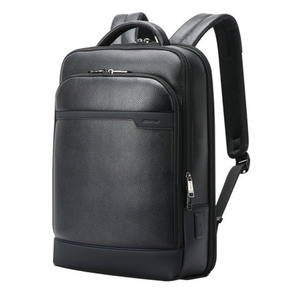 Bopai 61-122391 Large-capacity First-layer Cowhide Business Laptop Backpack With USB+Type-C Port, 61-122391