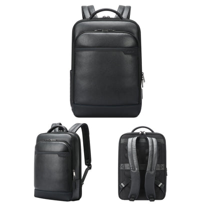 Bopai 61-122391 Large-capacity First-layer Cowhide Business Laptop Backpack With USB+Type-C Port, 61-122391