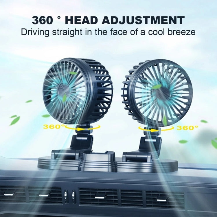 5V USB Port Car Dual-head Fan Circulation Fan