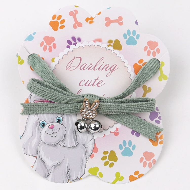 Pet Collar Jewelry Adjustable Cats Bell Necklace, Dark Pink, Black, Light Green